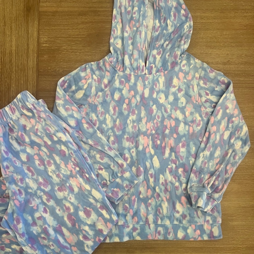 Colorful Hooded Pullover and Matching Jogger Set